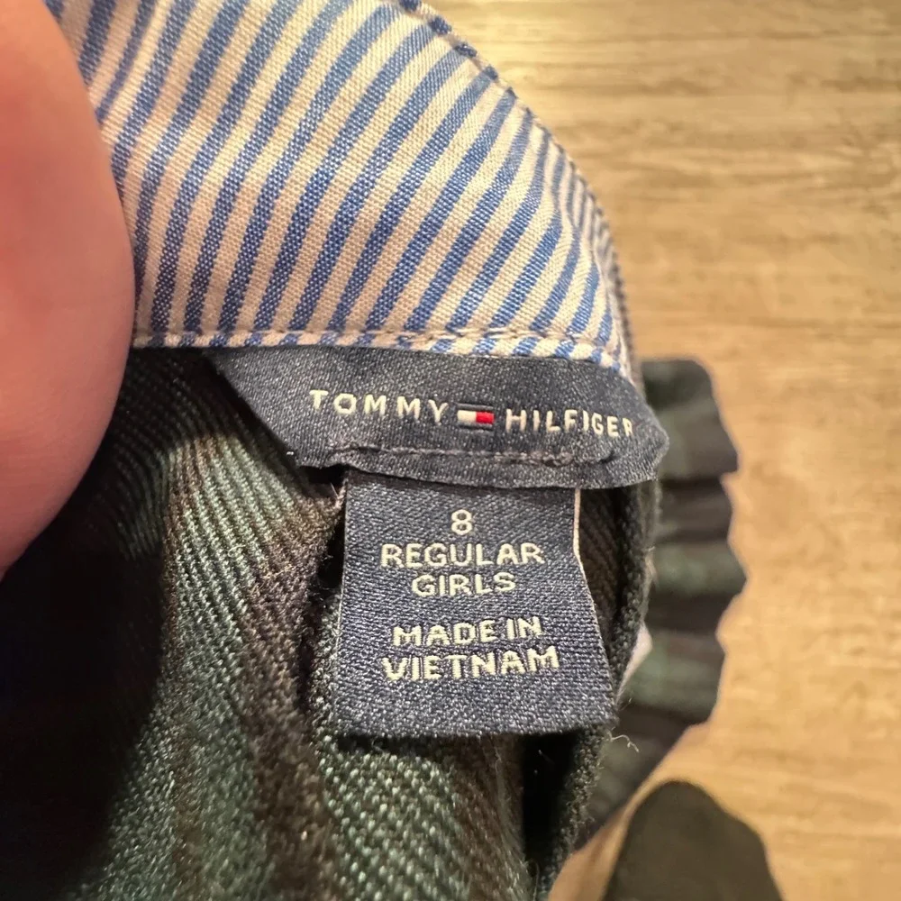 Tommy Hilfiger Skirt Girls 8 Tartan Plaid Rayon School Uniform Pleated Preppy
